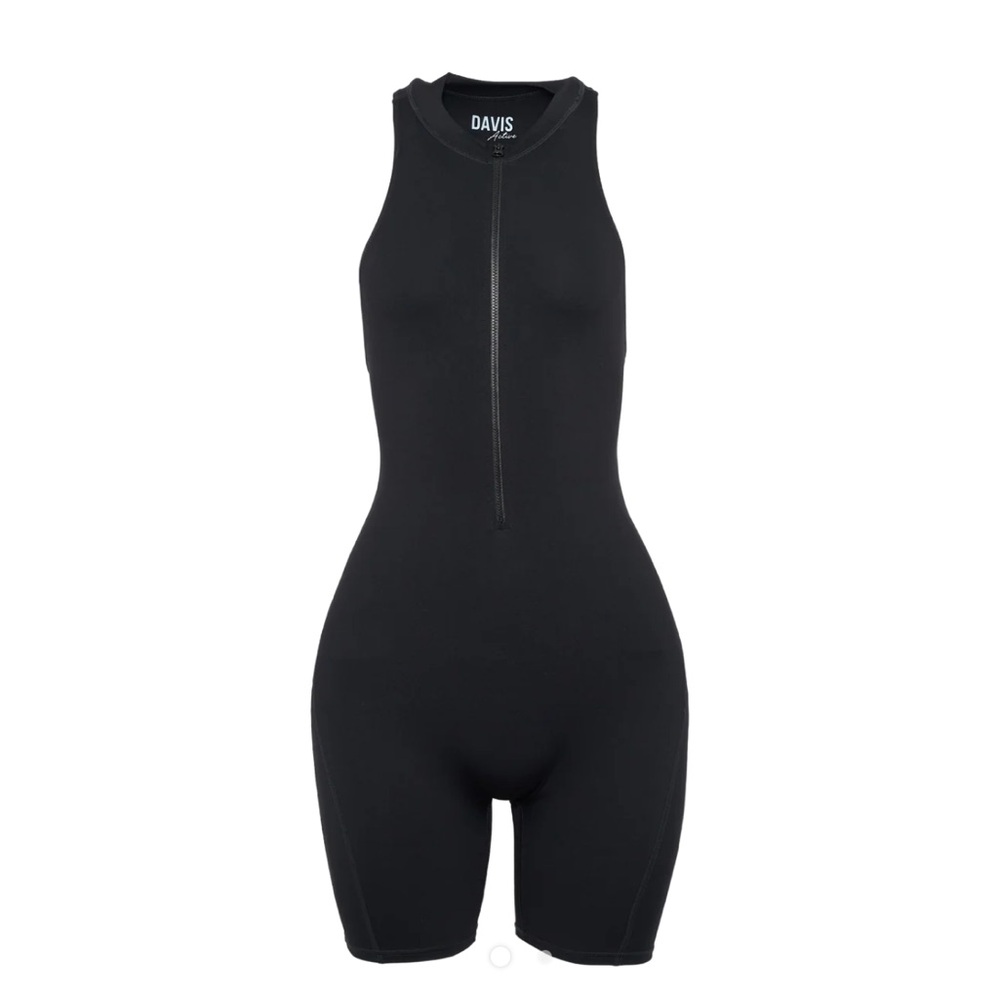 Davis Active Zip Romper in Black size M/L
